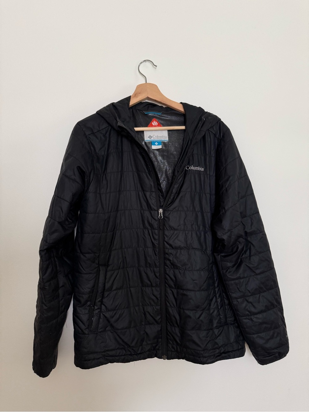 Columbia Black Hooded Quilted Jacket